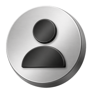 Icono 3D plateado y decorativo de avatar de usuario en la página de preguntas frecuentes